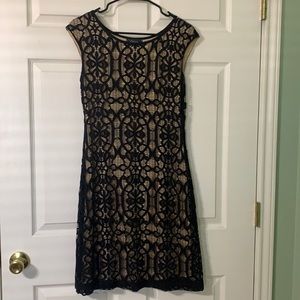 Nude and Black Dress